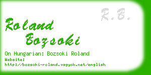 roland bozsoki business card